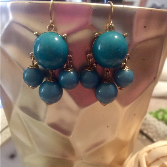 J. Crew Jewelry - J. Crew Beautiful fun teal bubble dangle earrings